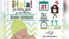 La priista indicó que la infografía de su hijo, titulada “Hola ya estoy aquí y me llamo Álvaro Humberto”, es la más importante de su vida.