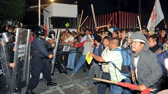 Maestros de la CNTE protestaron en San Lázaro.