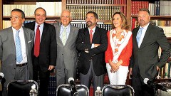 En la biblioteca de la Fundación Miguel Alemán se reunieron cuatro ex secretarios: Juan Ramón de la Fuente, Jorge G. Castañeda, Fernando Gómez Mont y Pedro Aspe Armella.
