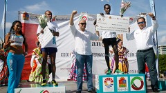 Los kenianos repiten su hazaña en Cancún, al arrebatar los primeros sitios en la prueba de 42 km, durante el Maratón Internacional.