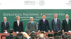 La presentación de la Estrategia Nacional Antisecuestro fue encabezada por el secretario de Gobernación, Miguel Ángel Osorio Chong.