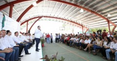 El gobernador Roberto Borge Angulo inauguró el domo multifuncional del Parque Ecológico.