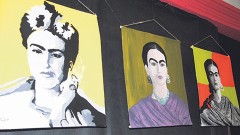 Tres imágenes de Frida Kahlo.