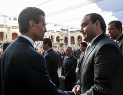 El presidente de México, Enrique Peña Nieto, y el gobernador de Quintana Roo, Roberto Borge Angulo.