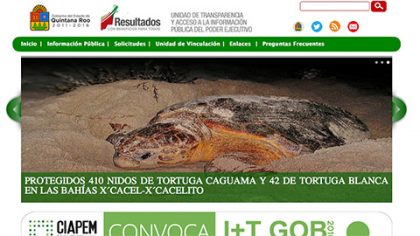 Portal de la Unidad de Transparencia de Quintana Roo.
